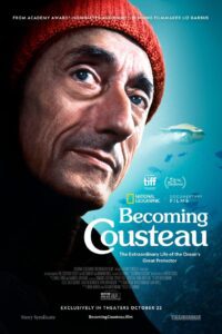 Poster for the movie "Becoming Cousteau"